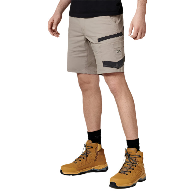 Hard Yakka Y05160 Raptor Mid Shorts - Desert - Alternative Angled View