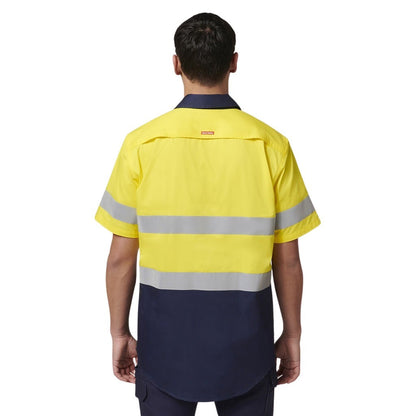 Hard Yakka Y07754 Short Sleeve Hi Vis 2 Tone Taped Vented Shirt