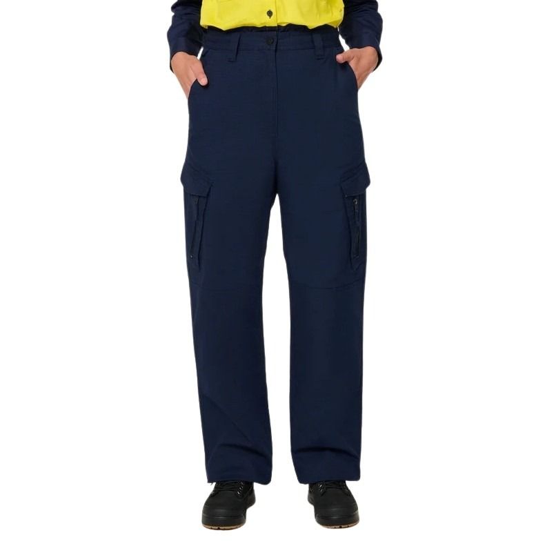 Navy blue high waist Hard Yakka Y08150 Womens Edge Ripstop Pants
