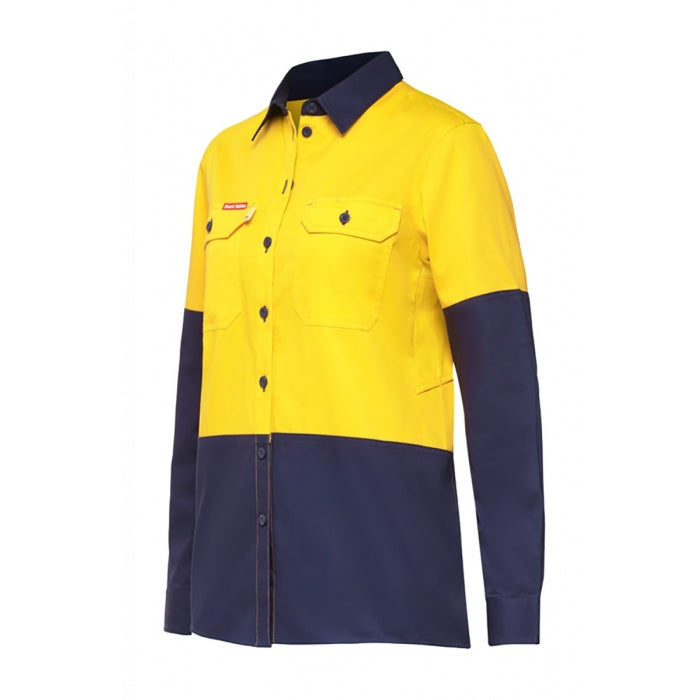 Hard Yakka Y08225 Womens Koolgear HiVis Ventilated L/S Shirt