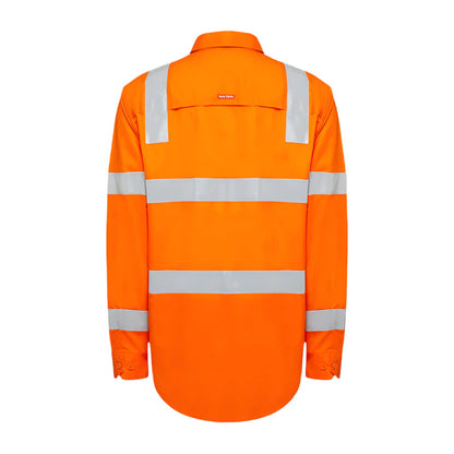 Hard Yakka Y08421 Women's Foundations Biomotion HiVis Taped Long Sleeve Shirt