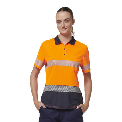 Hard Yakka Y08602 Womens Short Sleeve Hi Vis Taped Polo
