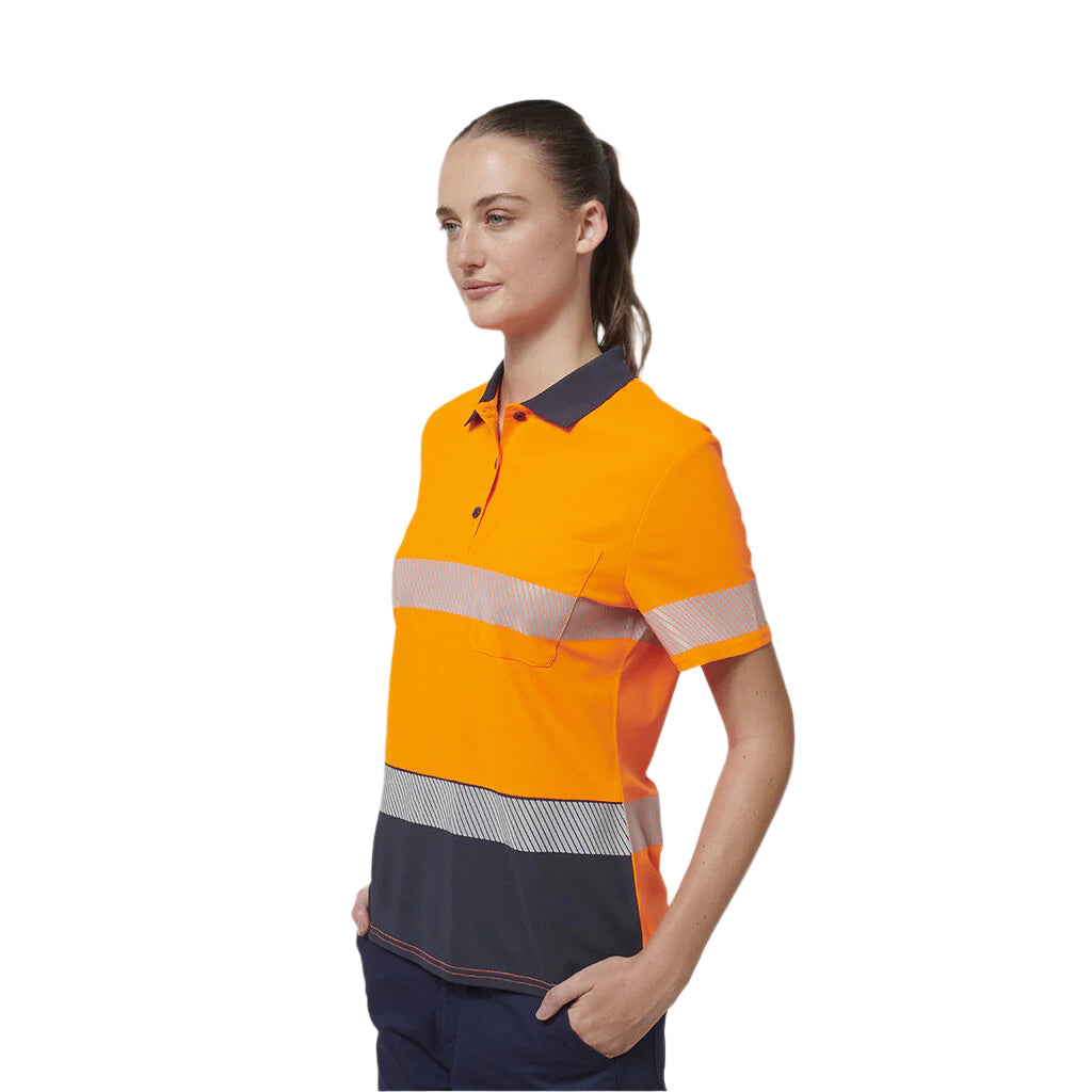 Hard Yakka Y08602 Womens Short Sleeve Hi Vis Taped Polo