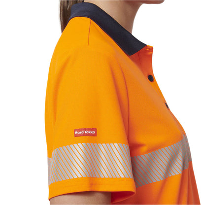 Hard Yakka Y08602 Womens Short Sleeve Hi Vis Taped Polo