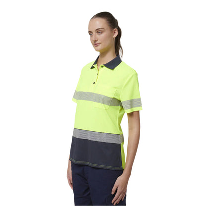 Hard Yakka Y08602 Womens Short Sleeve Hi Vis Taped Polo