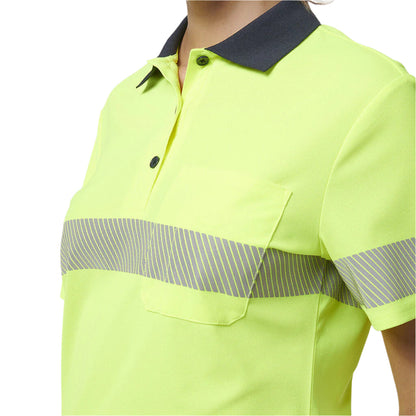 Hard Yakka Y08602 Womens Short Sleeve Hi Vis Taped Polo