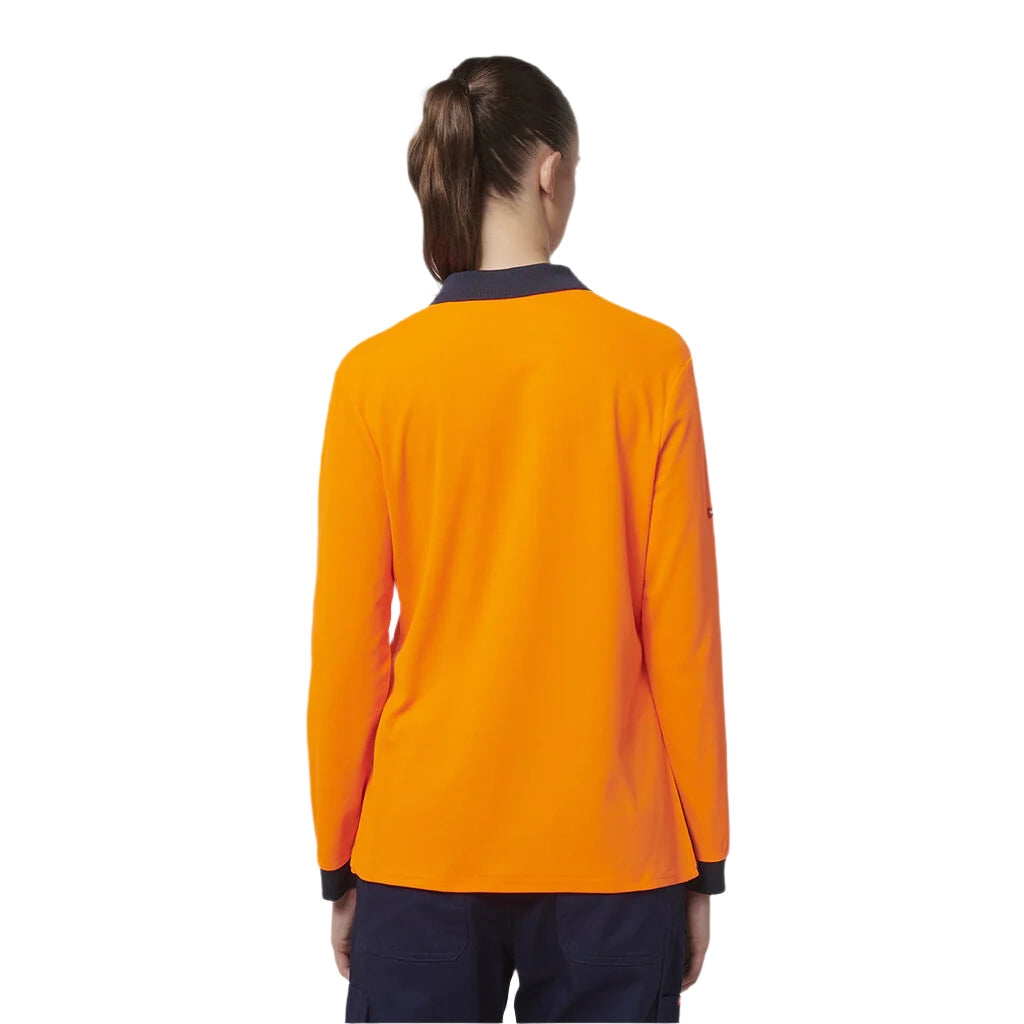 Hard Yakka Y08603 Womens Long Sleeve Hi Vis Polo