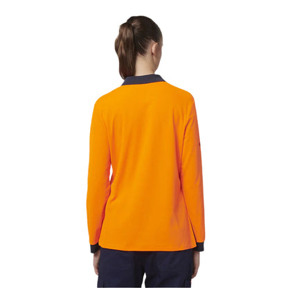 Hard Yakka Y08603 Womens Long Sleeve Hi Vis Polo
