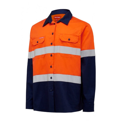Hard Yakka Y08805 Core Womens HiVis Lightweight 2Tone Taped Shirt