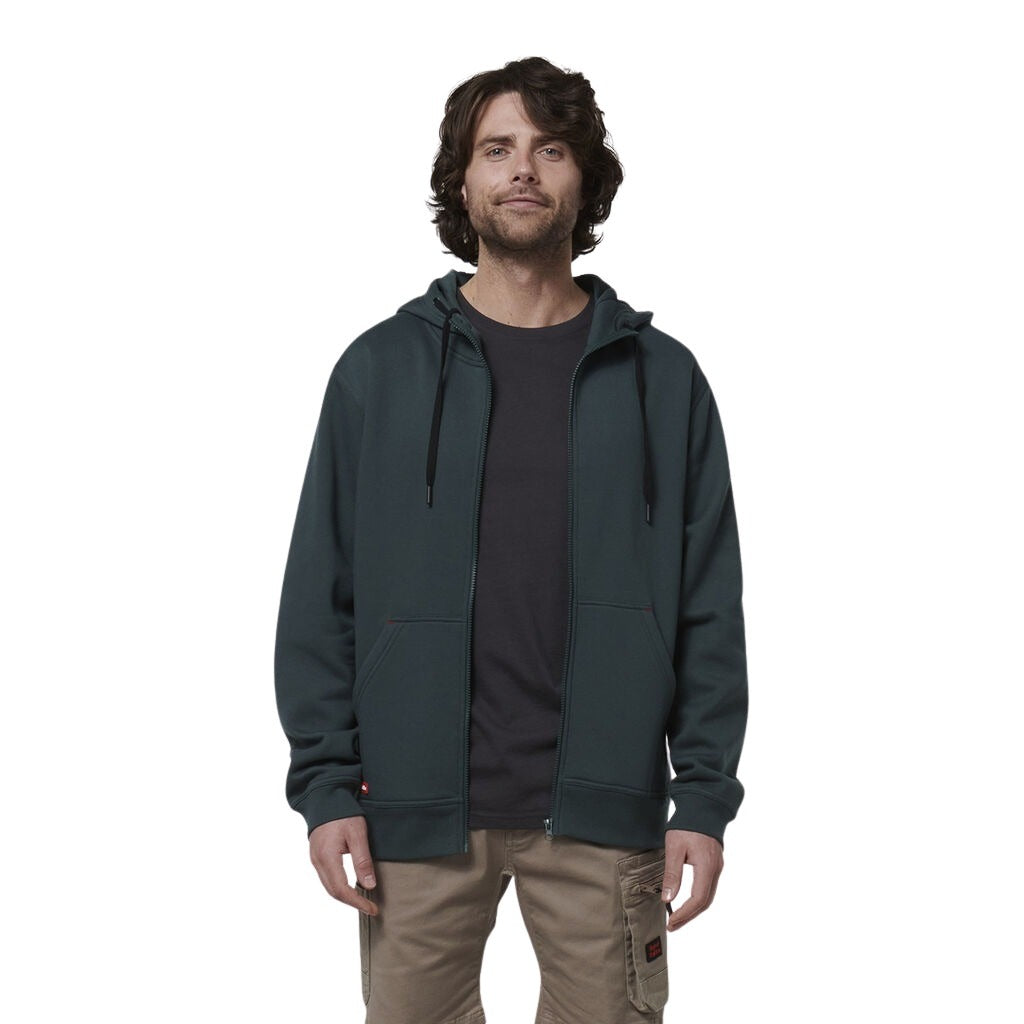 Hard Yakka Y19542 Core Fleece Zip Hoodie - Green - Alternative Front View