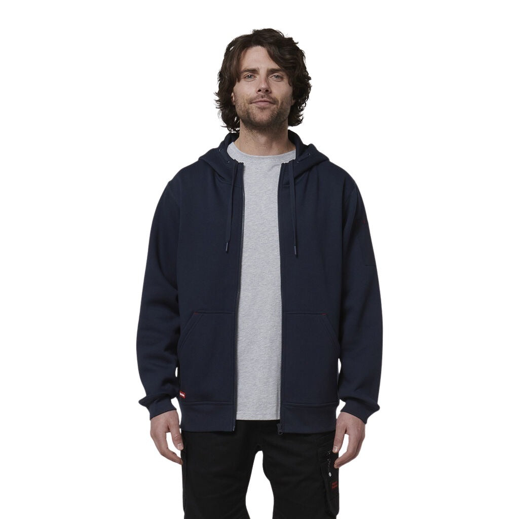 Hard Yakka Y19542 Core Fleece Zip Hoodie - Navy - Front View