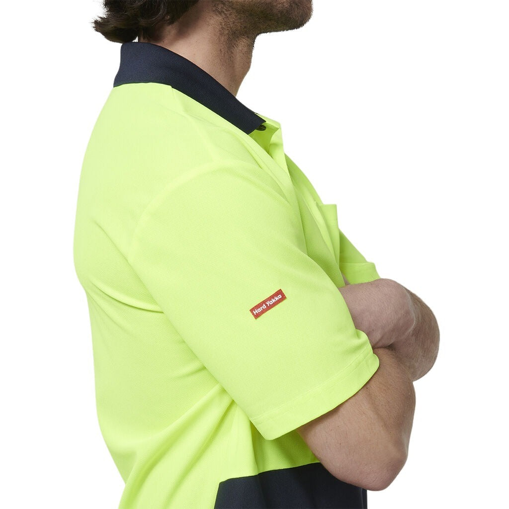 Hard Yakka Y19616 Mens Short Sleeve Hi Vis Polo