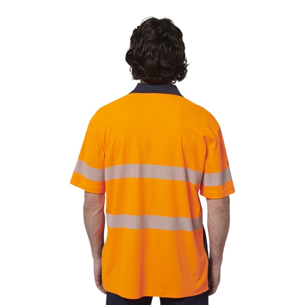Hard Yakka Y19618 Mens Short Sleeve Hi Vis Taped Polo