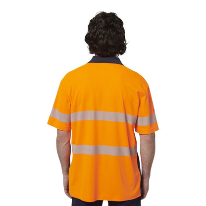 Hard Yakka Y19618 Mens Short Sleeve Hi Vis Taped Polo