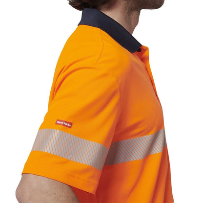 Hard Yakka Y19618 Mens Short Sleeve Hi Vis Taped Polo