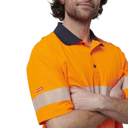 Hard Yakka Y19618 Mens Short Sleeve Hi Vis Taped Polo