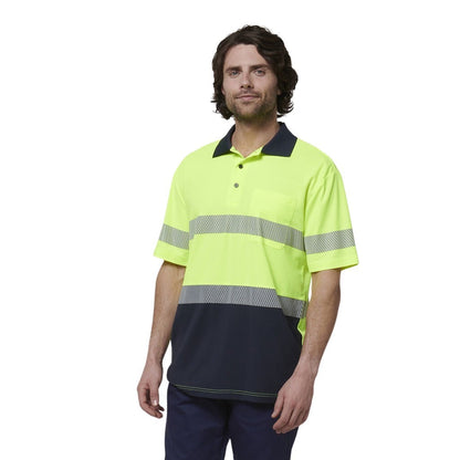 Hard Yakka Y19618 Mens Short Sleeve Hi Vis Taped Polo
