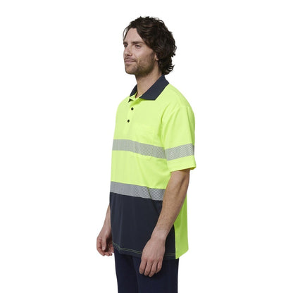 Hard Yakka Y19618 Mens Short Sleeve Hi Vis Taped Polo