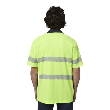 Hard Yakka Y19618 Mens Short Sleeve Hi Vis Taped Polo