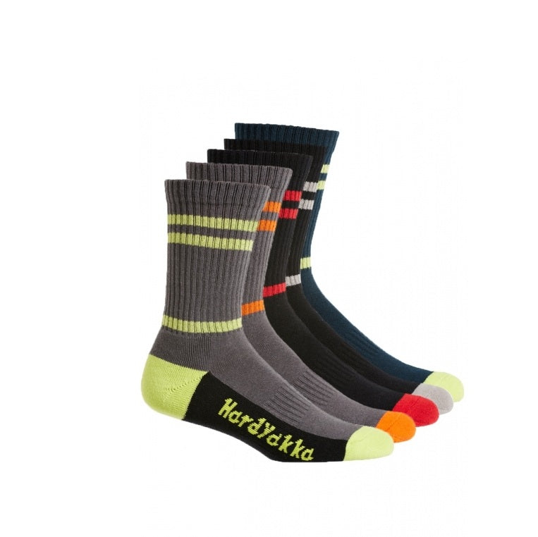 Hard Yakka Y20035 Crew Socks 5-Pack - Multi - Product View