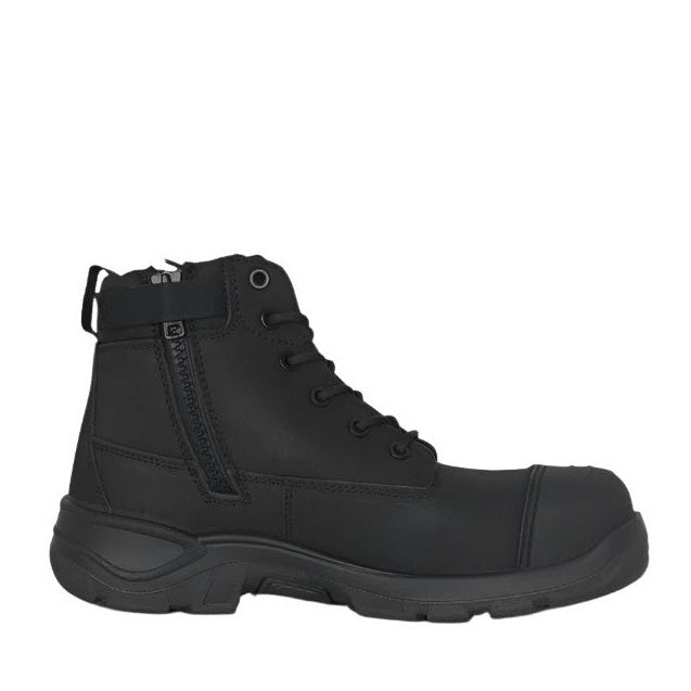 Black boot on a white background