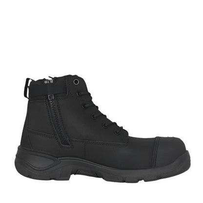 Black boot on a white background