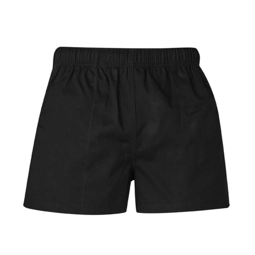 Syzmik ZS105 Mens Rugby Short - Black - Front View