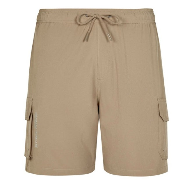 Syzmik ZS240 Mens Streetworkx Stretch Work Board Short - Khaki - Front View