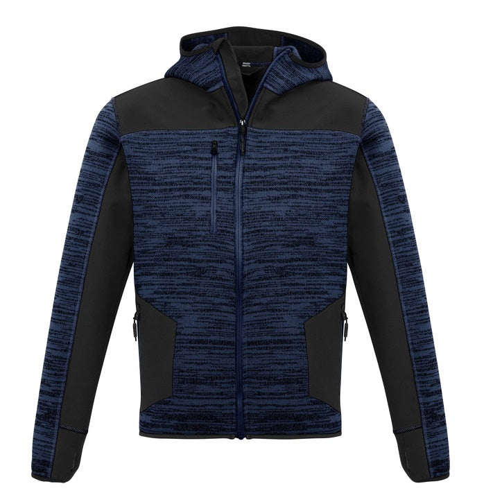 Syzmik ZT360 Unisex Streetworx Reinforced Knit Hoodie - Navy/Black - Front View