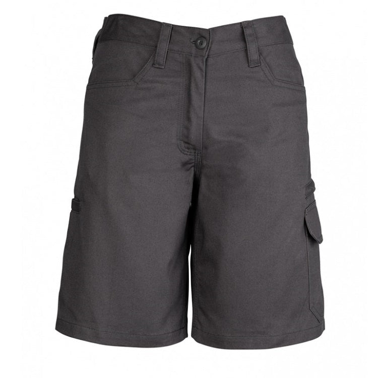 Syzmik ZWL011 Womens Plain Utility Short - Charcoal - Front View
