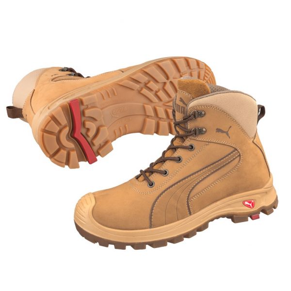 Puma 630367 Nullarbor Zip Side Safety Boots Wheat-0