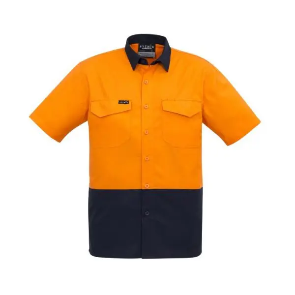 Syzmik ZW815 Mens Rugged Cooling HiVis Spliced S/S Shirt - Image 5