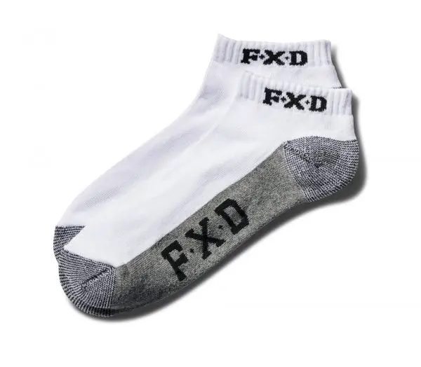 FXD SK-4 5-Pack White Ankle Work Socks
