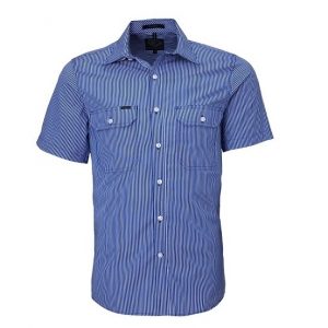 Pilbara RMPC010S Mens S/Sleeve Double Pockets Shirt
