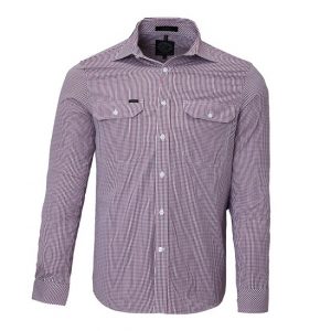 Pilbara RMPC008 Mens Long Sleeve Shirt Double Pocket