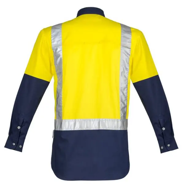 Syzmik ZW124 Mens Hi Vis Spliced Industrial Shirt - Shoulder Taped - Image 2