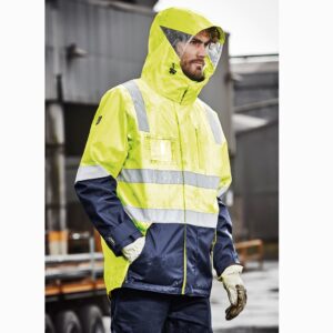 Syzmik ZJ532 Mens HiVis 4-in-1 Waterproof Jacket