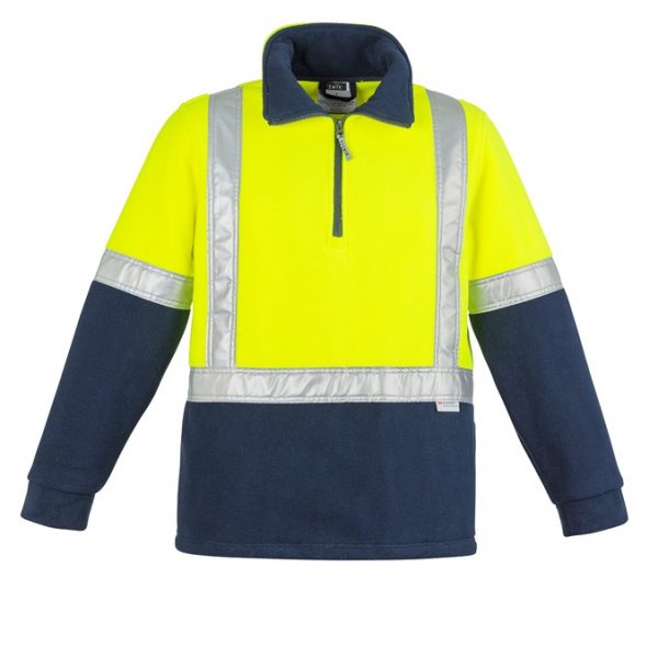 Syzmik ZT462 Mens HiVis Polar Fleece Jumper Shoulder Tape - Image 4