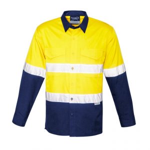Syzmik ZW129 Mens Rugged Cooling Taped HiVis Spliced L/S Shirt