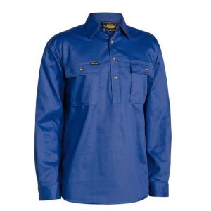 Bisley BSC6433 Closed Front Cotton Drill L/S Shirt