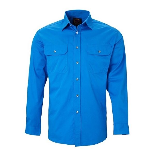 Pilbara RM500BT Mens Open Front L/S Lightweight Shirt - Image 5