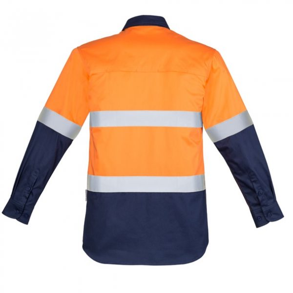 Syzmik ZW550 Mens HiVis Closed Front L/S Shirt - Hoop Taped - Image 2