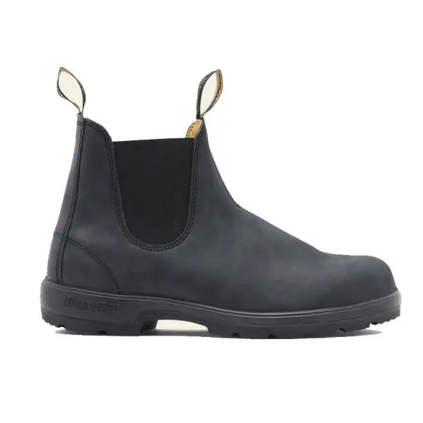 Blundstone 587 Unisex Casual Chelsea Boots Rustic Black At The