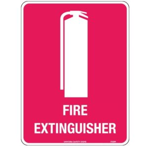 U. Safety Signs 705MSP 150x225mm Fire Extinguisher with Pictogram