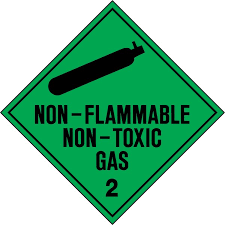 U. Safety Signs HLTM102.2P 270x270mm Non Flammable Non Toxic Gas 2