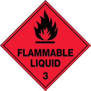 U. Safety Signs HLTM103M 270x270mm Flammable Liquid 3