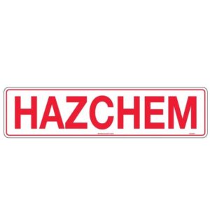 U. Safety Signs HAZ101M 600x150mm Hazchem