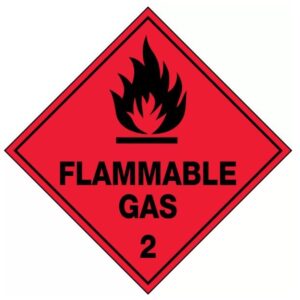 U. Safety Signs HLTM102.1P 270x270mm Flammable Gas 2