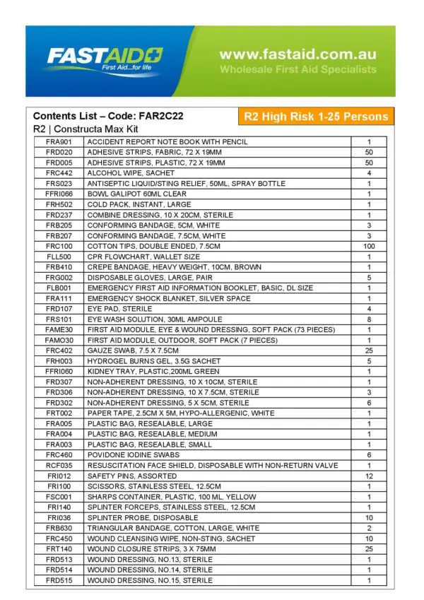 FastAid FAR2C22 R2 | Constructa Max Kit Tackle Box - Image 2