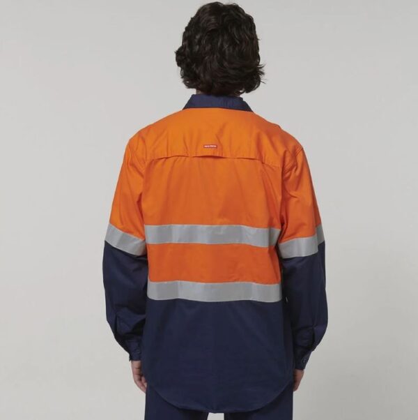 Hard Yakka Y07940 Core LS 2Tone Taped Vented Shirt - Image 4